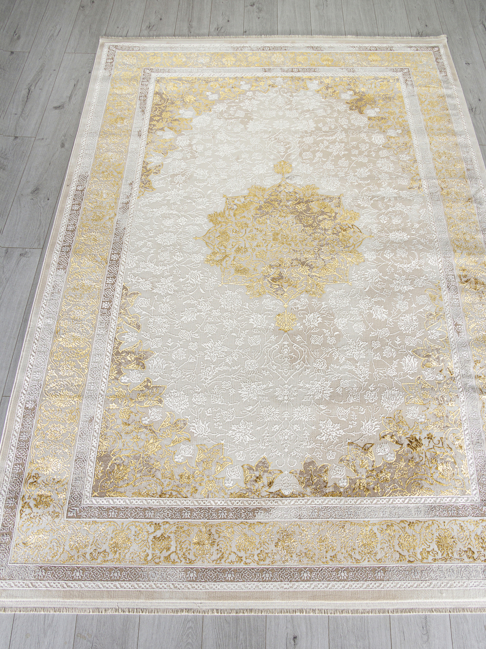 Ковер A064A - CREAM / GOLD FDY - Прямоугольник - коллекция ZARINA размер 80*150 см