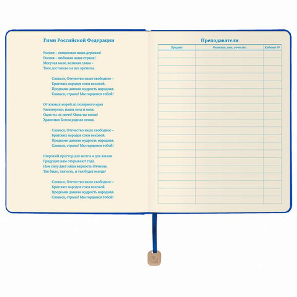 Дневник 1-11 класс 48 л., обложка кожзам (гибкая), термотиснение, BRAUBERG "ORIGINAL", голубой, 105965