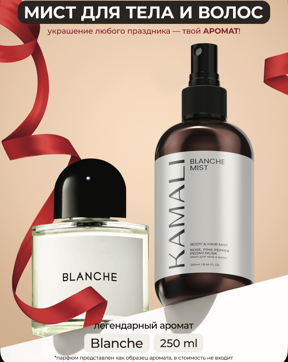 Камали мист для тела и волос Blanche, 250мл