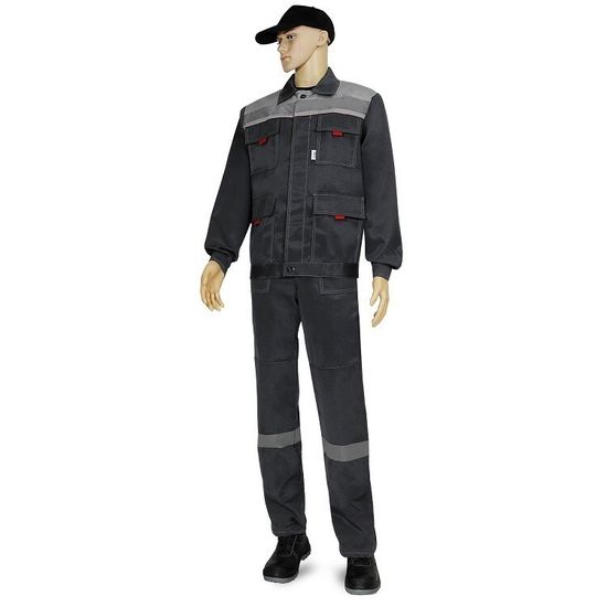 Костюм "Нова" полукомбинезон (серый/с.серый)