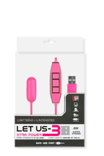 Розовая вибропулька с питанием от USB LET US-B 10 RHYTHMS BULLET SMALL PINK (Цвет: розовый)