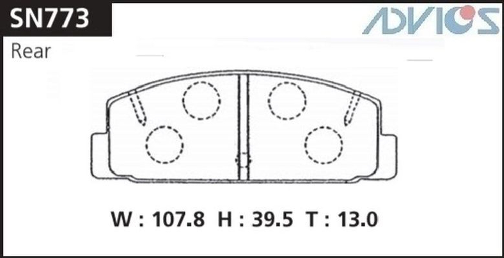 Дисковые тормозные колодки ADVICS SN773