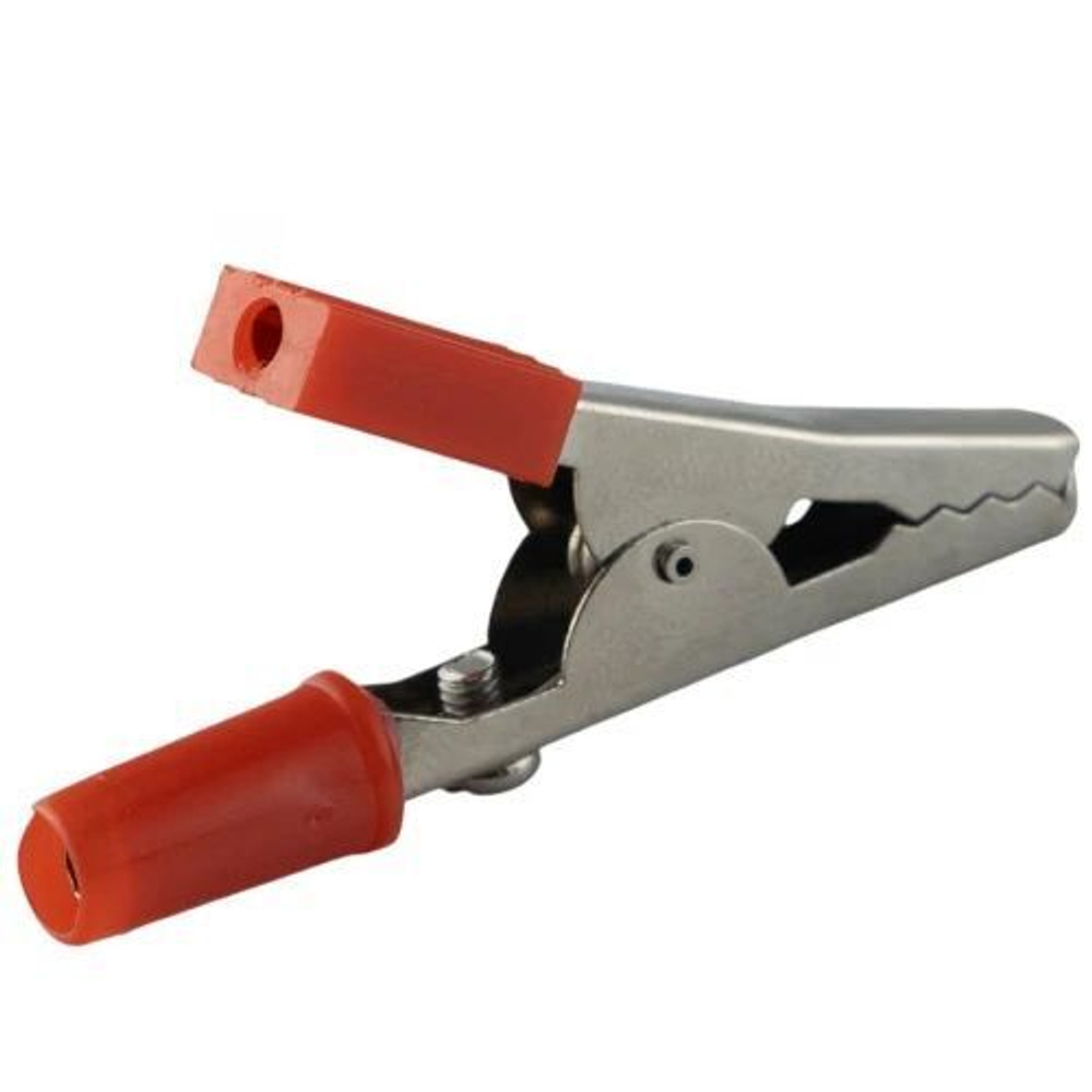 Зажим крокодил для проводов 5A 55мм (Красный) - 10шт