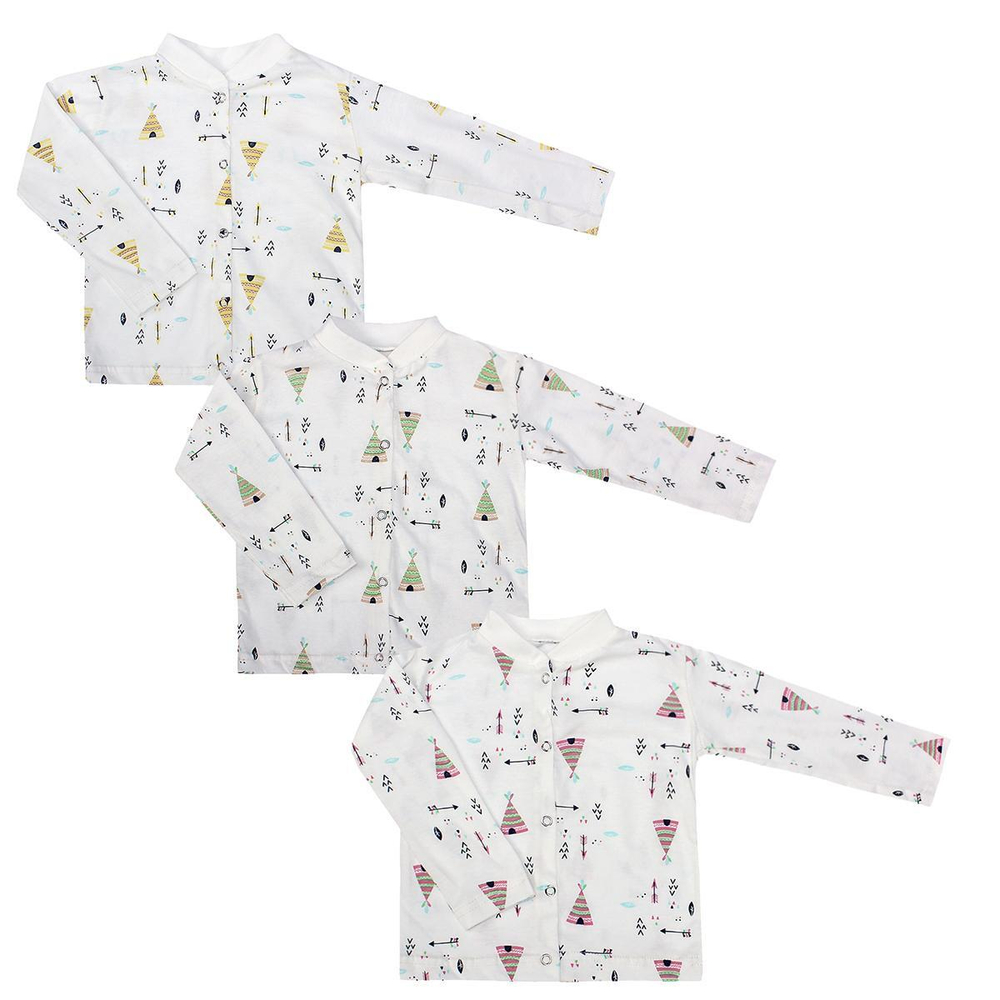 Набор кофта на кнопках (3шт), р.р. 74, цв в ассорт, (Аmoteks)