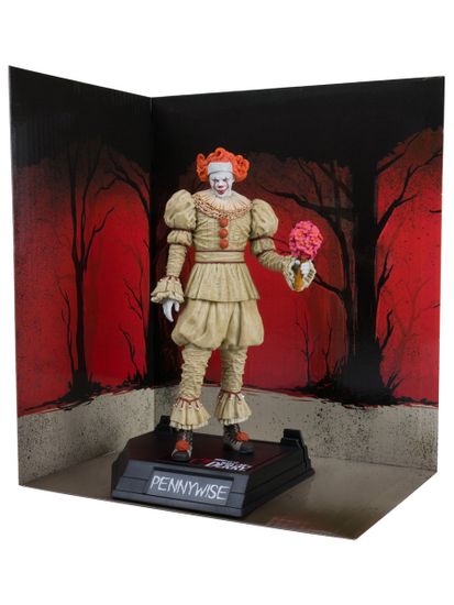Фигурка McFarlane Movie Maniacs Пеннивайз Pennywise Добро пожаловать в Дерри (Флэшбэк) 15см 41375 / фигурка по мотивам фильма "Оно", Пеннивайз