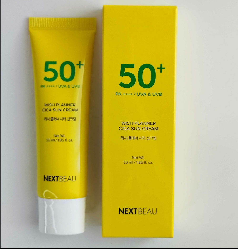 NEXTBEAU Солнцезащитный освежающий крем с центеллой азиатской Fresh Cica Sun Cream SPF 50+ / PA++++ 55мл