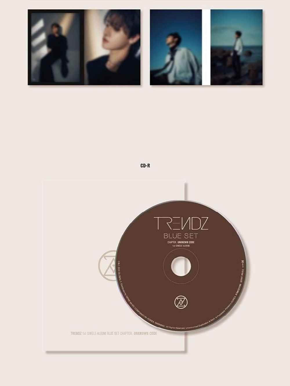 Альбом TRENDZ - BLUE SET Chapter. UNKNOWN CODE 1st Single Album