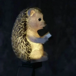 Светильник уличный на солнечной батарее Ежик фигурка садовая для украшения дачи и сада