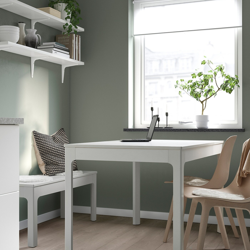 IKEA MALÖRTSMOTT  (ИКЕА МАЛÖРТСМОТТ)  -  Подушка для стула, белая, 32 см
