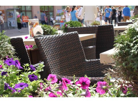 Кресло плетеное с подушкой Grattoni GS 909, коричневый, бежевый