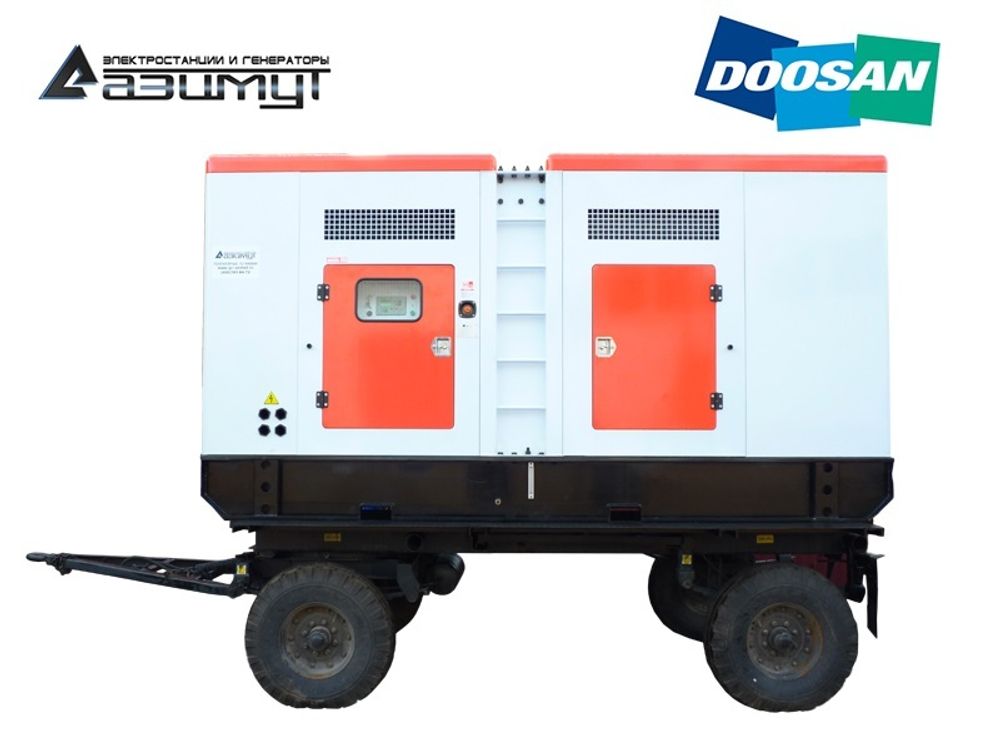 Дизельный генератор Азимут ЭД-200-Т400-2РПМ17 Doosan на шасси в капоте с автозапуском