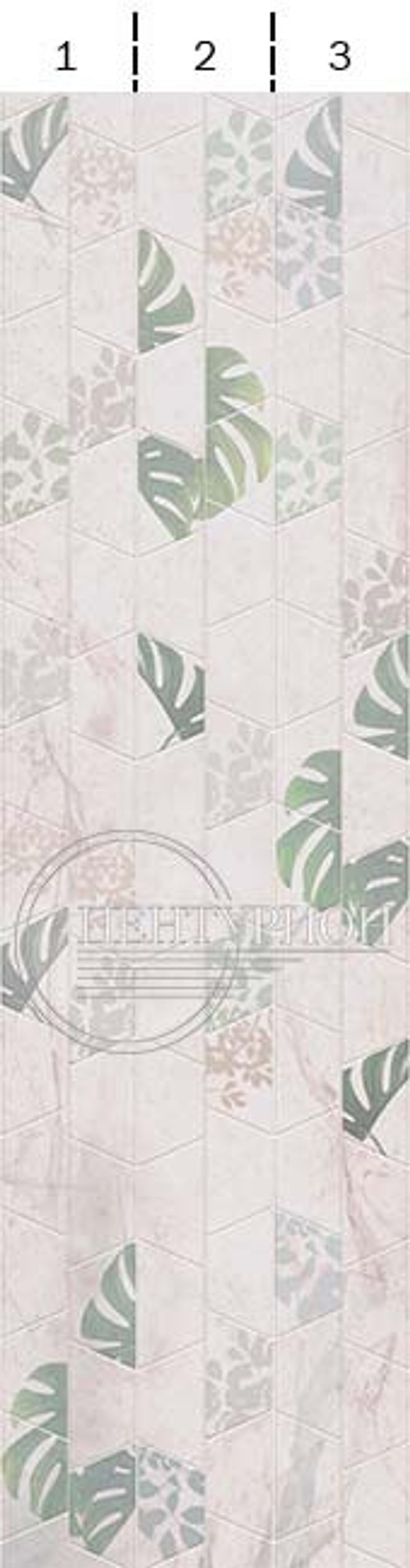 Панель ПВХ фотопечать Тропический ритм Листья 2700х250 мм