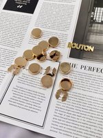 Накладка на пуговицу золотистая "Плоская"