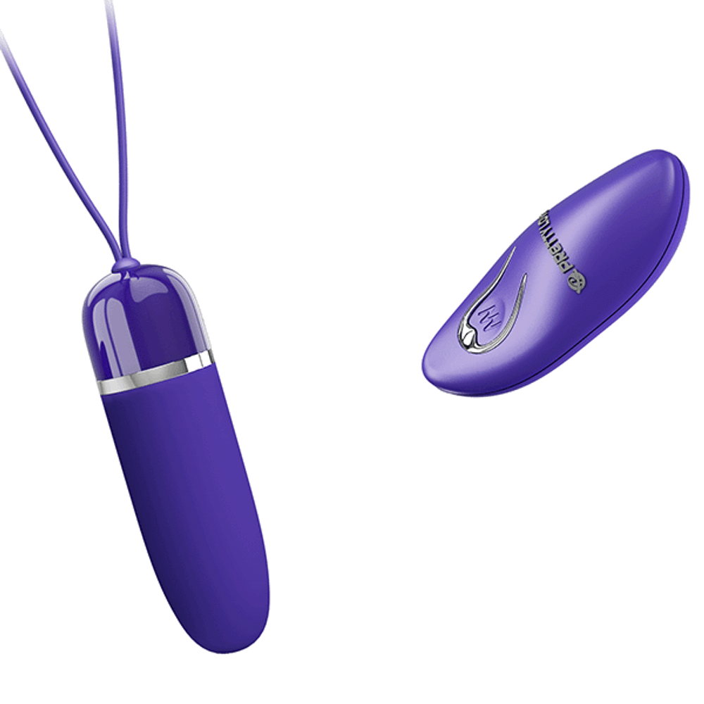 Фиолетовое виброяйцо 8,5см с пультом ДУ Pretty Love Darlene-Youth BI-014403WL