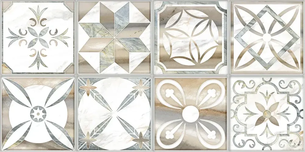 Настенная плитка ALMA Ceramica TWU09VRD014 Varadero 50x24.9 микс глянцевая рельефная под мозаику