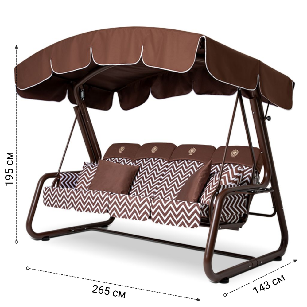 Садовые Качели Монарх Стандарт шоколад