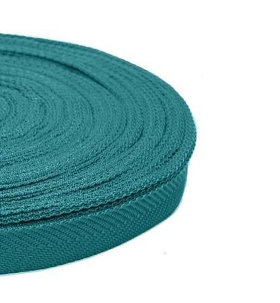 Тесьма окантовочная ёлочка, ш. 2,2 см, 7,5 гр/м, п/э 100%, морская волная