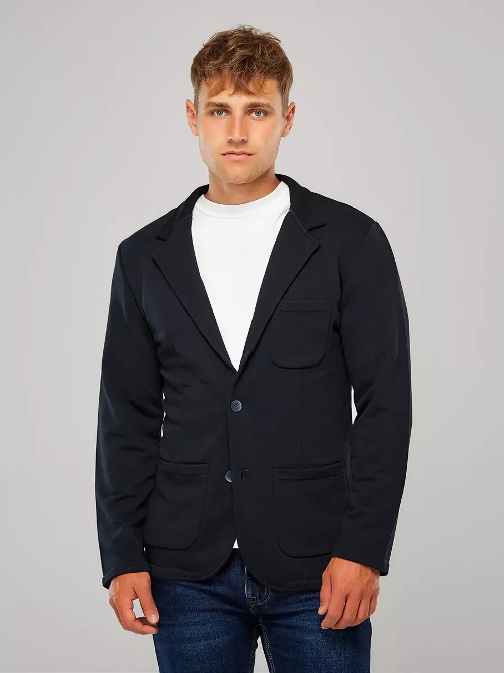 Пиджак-блейзер без подкладки со шлицей