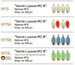 Мормышки фосфорные №15-LB "Капля 2Ф с ушком", 100шт