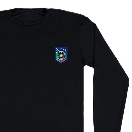 Нашивка термоаппликация на одежду и на рюкзак. Panda Society