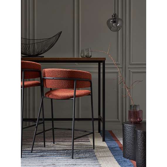 Стул полубарный Helning, букле, терракота