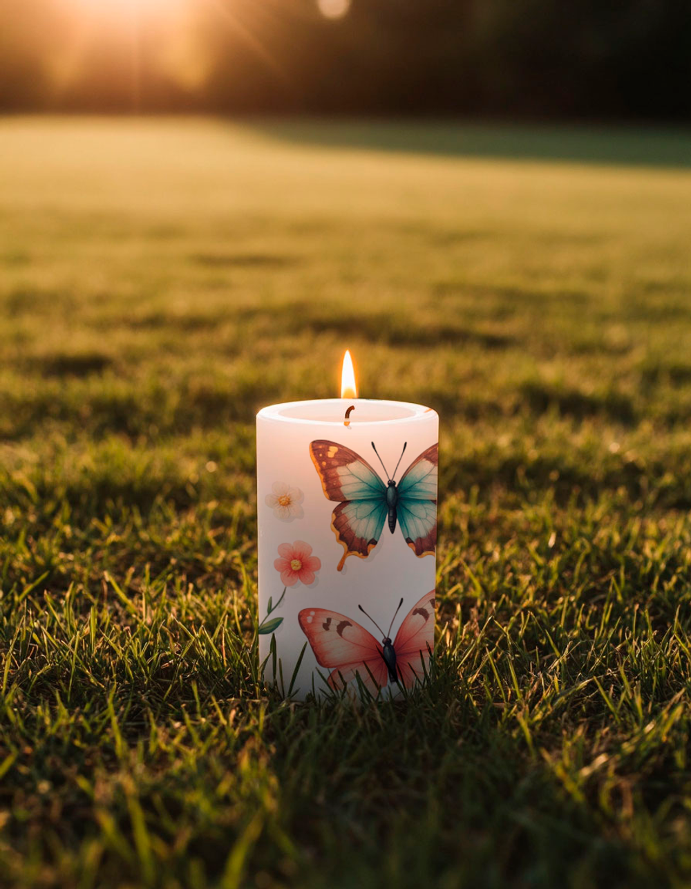 Трансфер переводной - декаль для свечей и гипса бабочки 014 А5