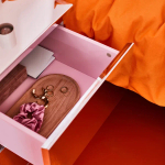 Комод - IKEA MALM/МАЛЬМ ИКЕА, 55х48х40 см, серый глянцевый