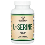 Double Wood Supplements, L-серин, 180 капсул (500 мг в 1 капсуле)