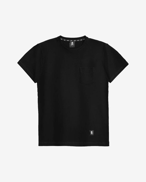 Футболка с карманом черная - фото 1