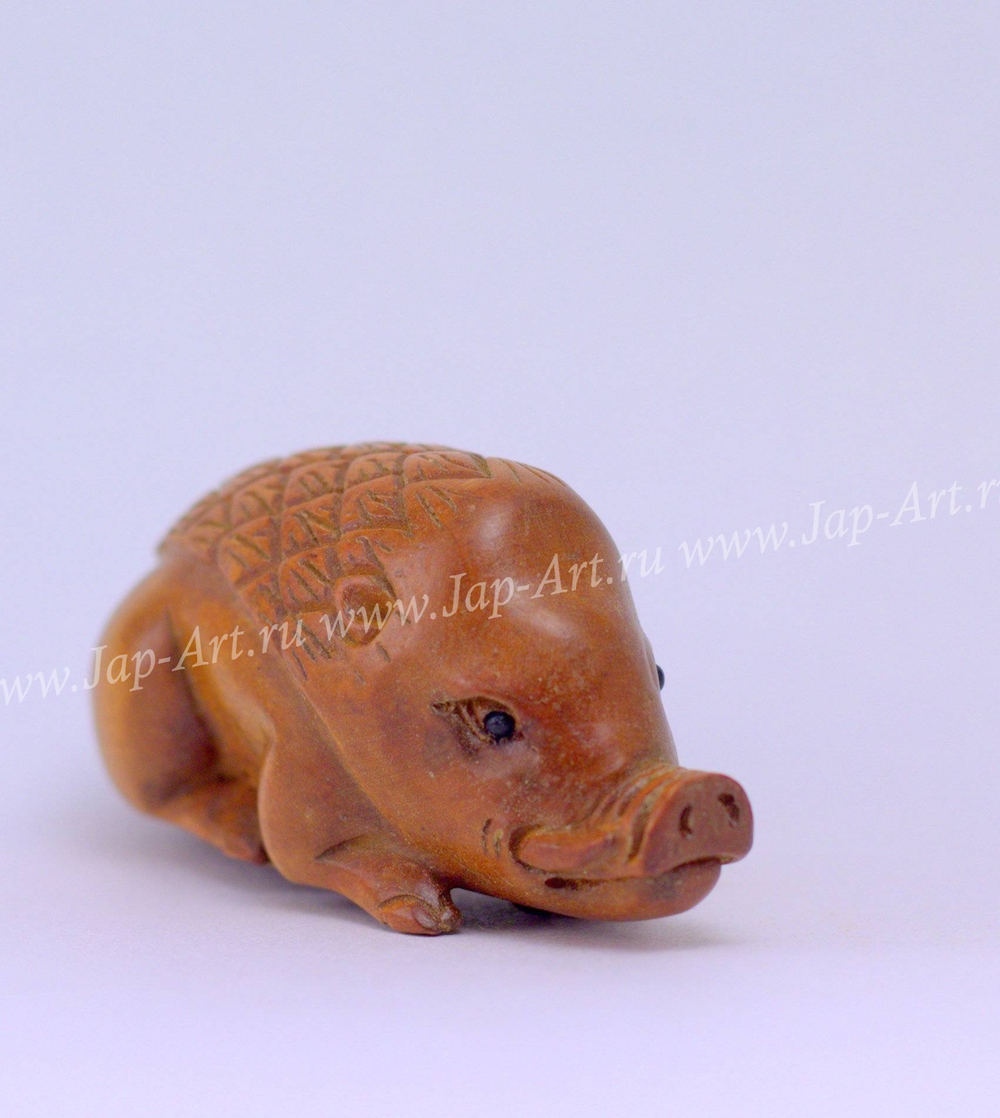 Нэцкэ Кабан лежащий - Символ 2019 Года!