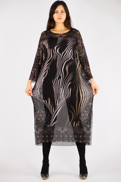 Платье-туника из сетки «Воплощение» по мотивам работ французского фотографа Дани Оливье