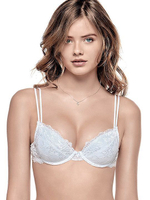 Кружевной бюстгальтер с эффектом пуш-ап (Размер: 1B) (Цвет: черный)