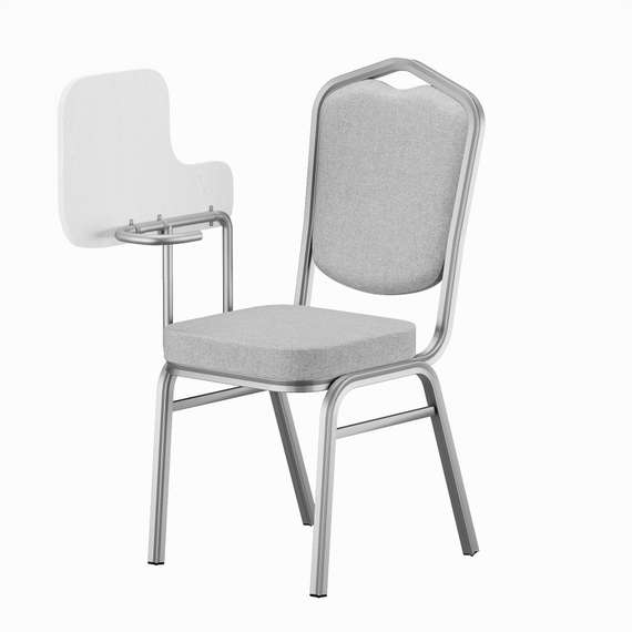 Стул Хит 25 мм, серебряный, с пюпитром