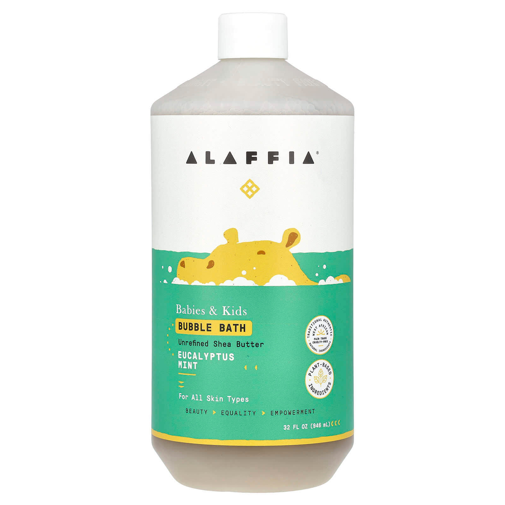 Alaffia, Жемчужная ванна, для младенцев и детей, эвкалипт и мята, 946 мл (32 жидк. унц.)