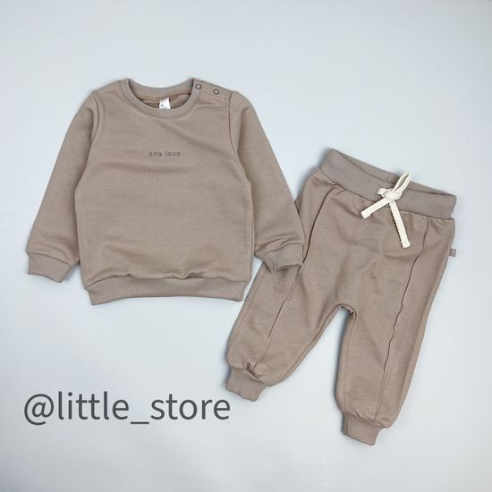 Комплект из футера "One love" Капучино