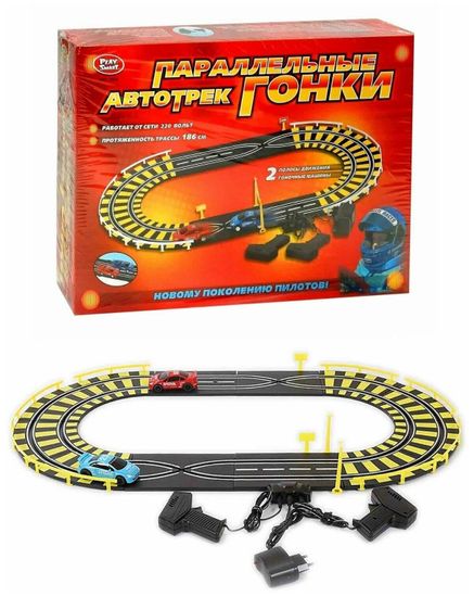 Автотрек Play Smart "Параллельные гонки" , 125 см