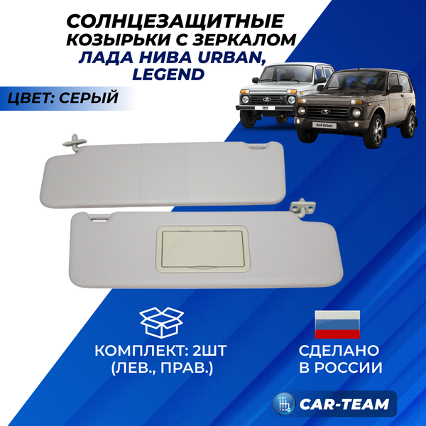 Козырьки солнцезащитные серые Лада Нива Урбан