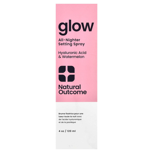 Natural Outcome, Glow, спрей для фиксации на протяжении всего сна, 120 мл (4 унции)