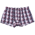 Мужские трусы-боксеры в клеточку (Размер: XL) (Цвет: серый)