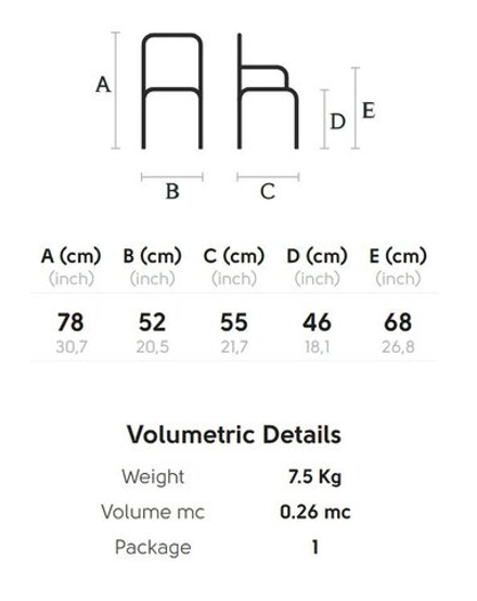 Кресло на полозьях с обивкой MIDJ Calla P M_T TS, черный, желтый
