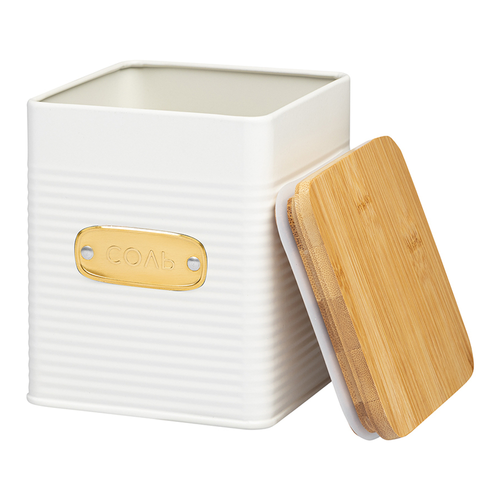 Банка для хранения соли irmel, 1,7 л, молочная