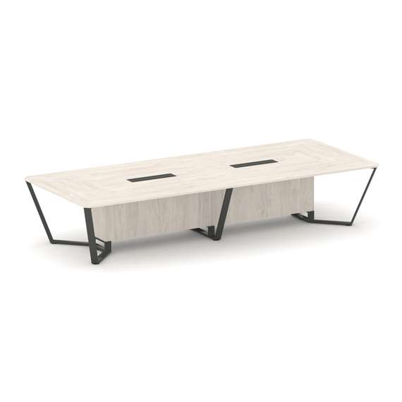 Steel Meet Стол переговорный прямоугольный KDK-PR.B.SP-14 Денвер Светлый/Металл Антрацит 4000*1600*7