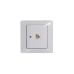 GLOSSA РОЗЕТКА компьютерная RJ45 кат. 5e, механизм, БЕЛЫЙ