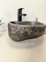 Раковина из речного камня RS-65994 39х31х16 из натурального камня