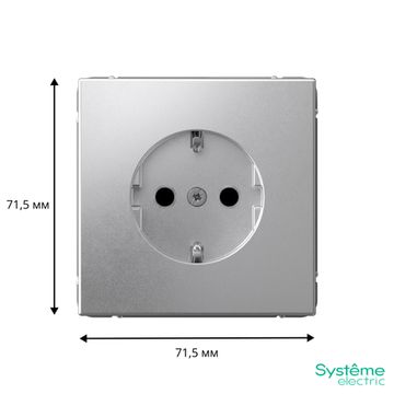 Розетка ArtGallery 16А с заземл. со шторками быстрозажим. клем. механизм алюм. SE GAL000345S