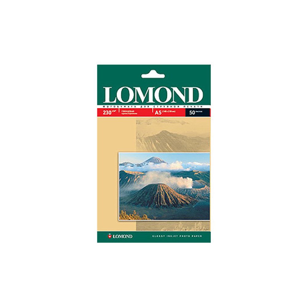 0102070 Lomond Бумага А5 (глянцевая) 230г/м2 (50 л) односторонняя | Lomond