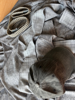 Палаццо + лонг+ кушак / меланж серый