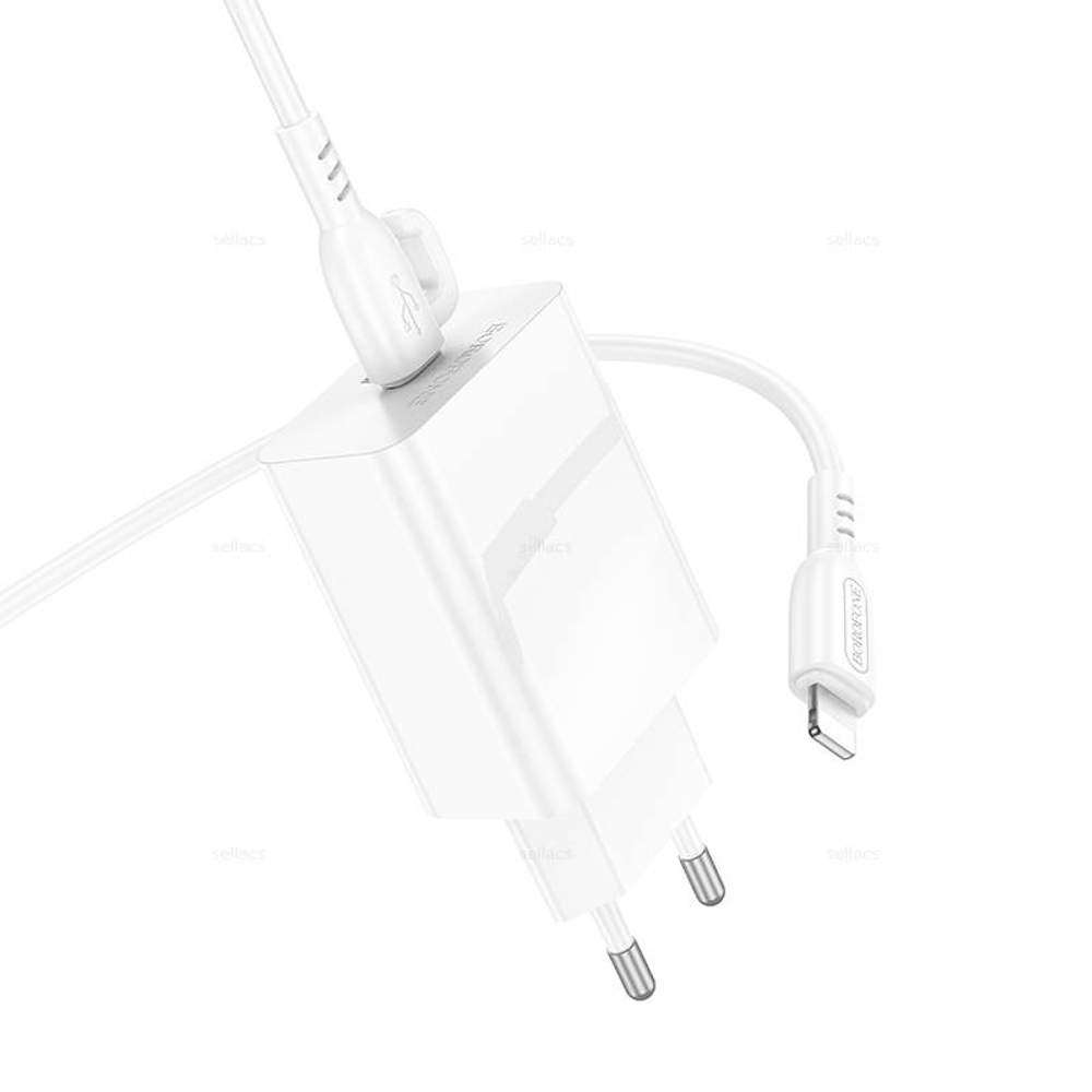 Зарядное устройство Borofone PD20W BA21A Pro QC3.0 для Lightning (white)