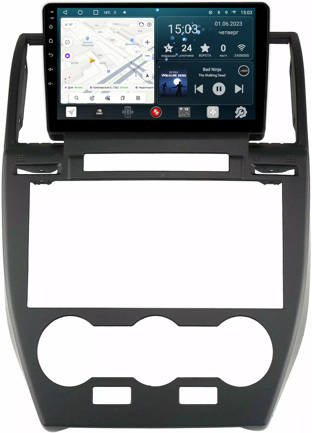 Магнитола для Land Rover Freelander 2 2007-2012 (монохром) - Redpower 023 Android 10, ТОП процессор, 6Гб+128Гб, CarPlay, SIM-слот