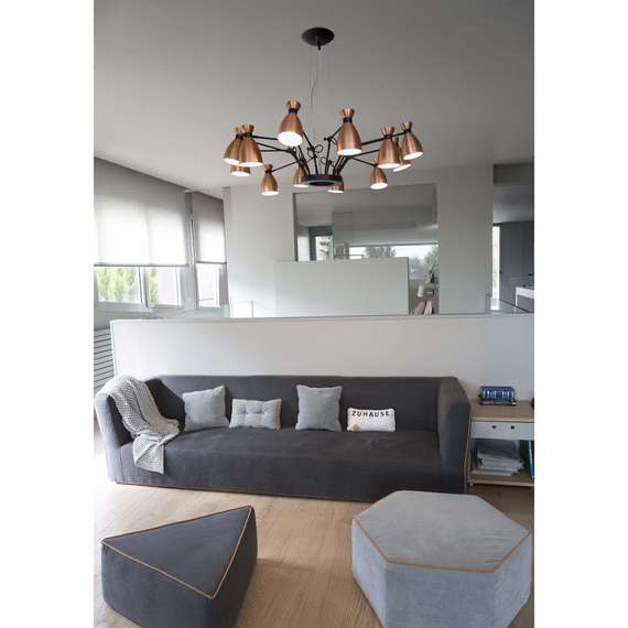 Подвесной светильник Retro 12 плафонов, медный